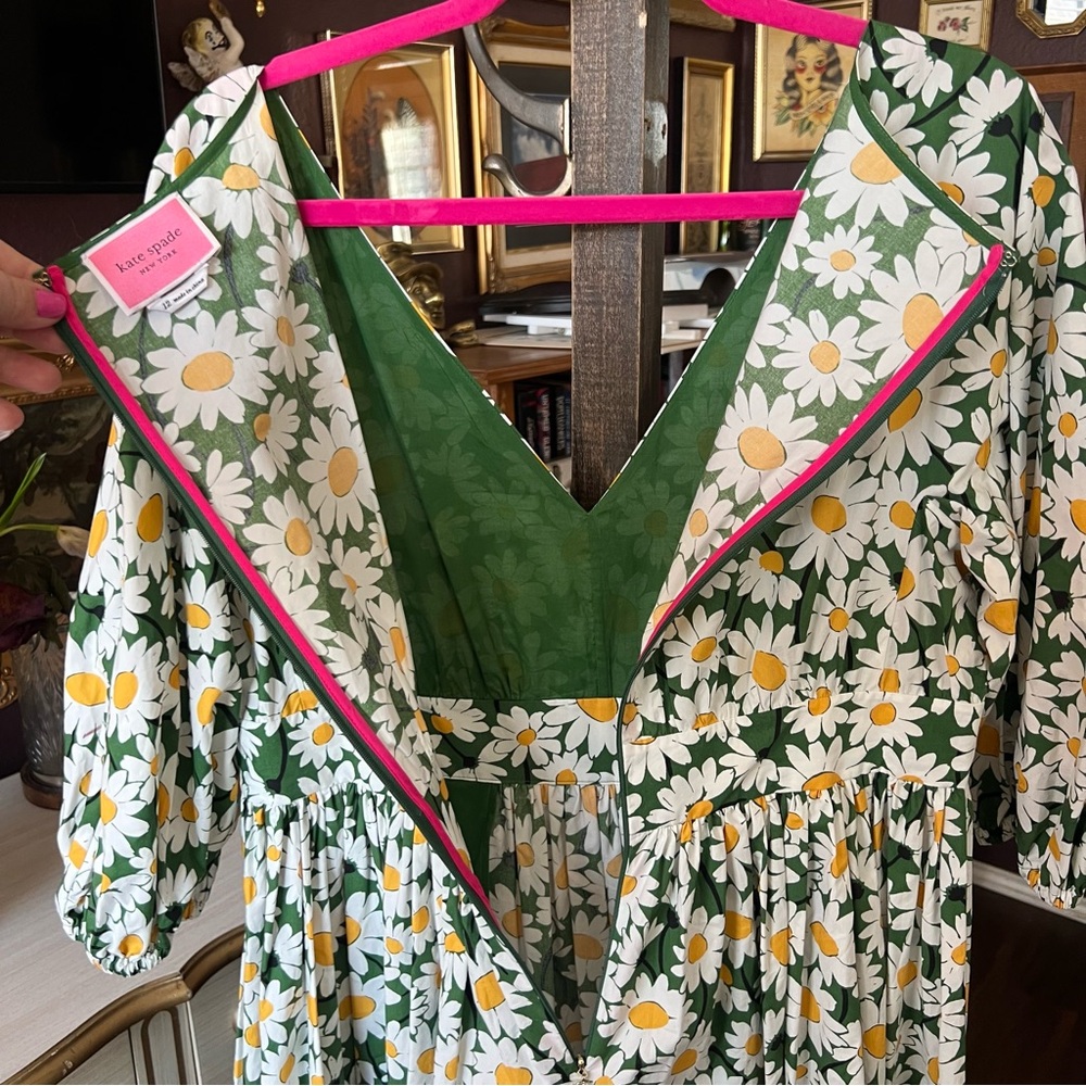 Kate Spade Daisy Bodega Midi Dress Size 12 - Picture 12 of 13